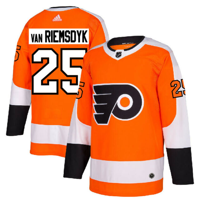 Mens Philadelphia Flyers #25 James van Riemsdyk   adidas Orange Authentic Jersey