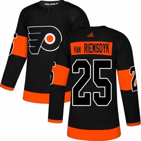 Mens Philadelphia Flyers #25 James van Riemsdyk adidas Black Alternate Jersey