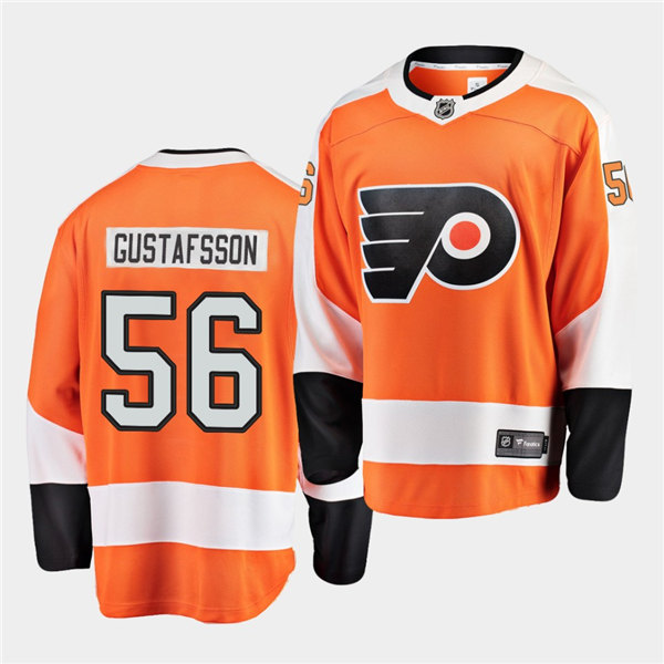 Mens Philadelphia Flyers #56 Erik Gustafsson  adidas Orange Authentic Jersey