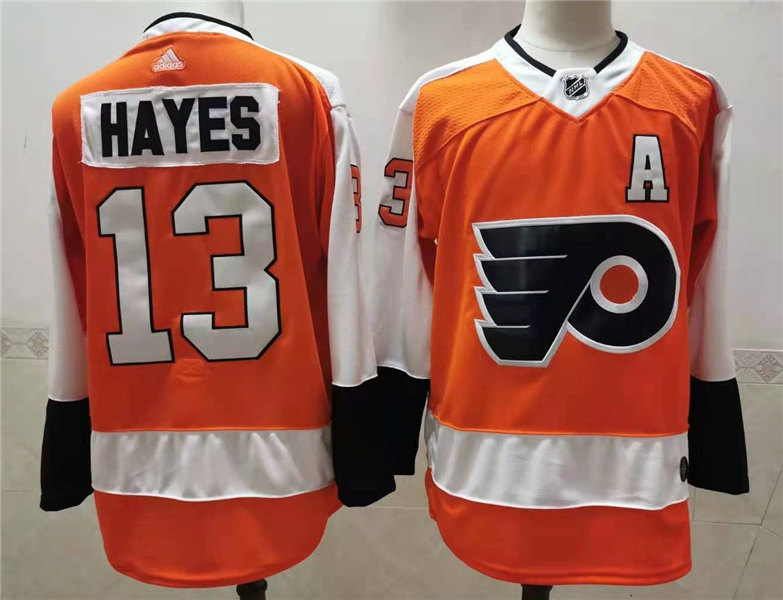 Mens Philadelphia Flyers #13 Kevin Hayes adidas Orange Authentic Jersey