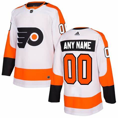 Mens Philadelphia Flyers Custom adidas Away White Authentic Jersey