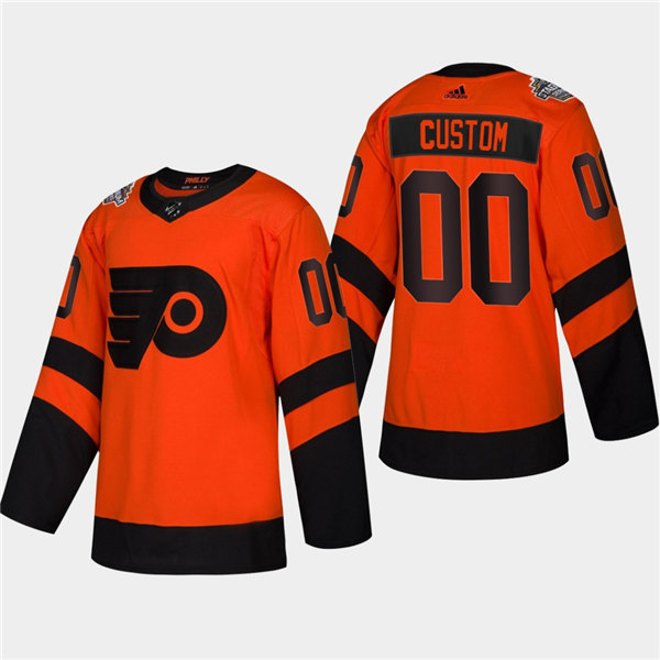 Mens Philadelphia Flyers Custom adidas Orange 2019 NHL Stadium Series Jersey