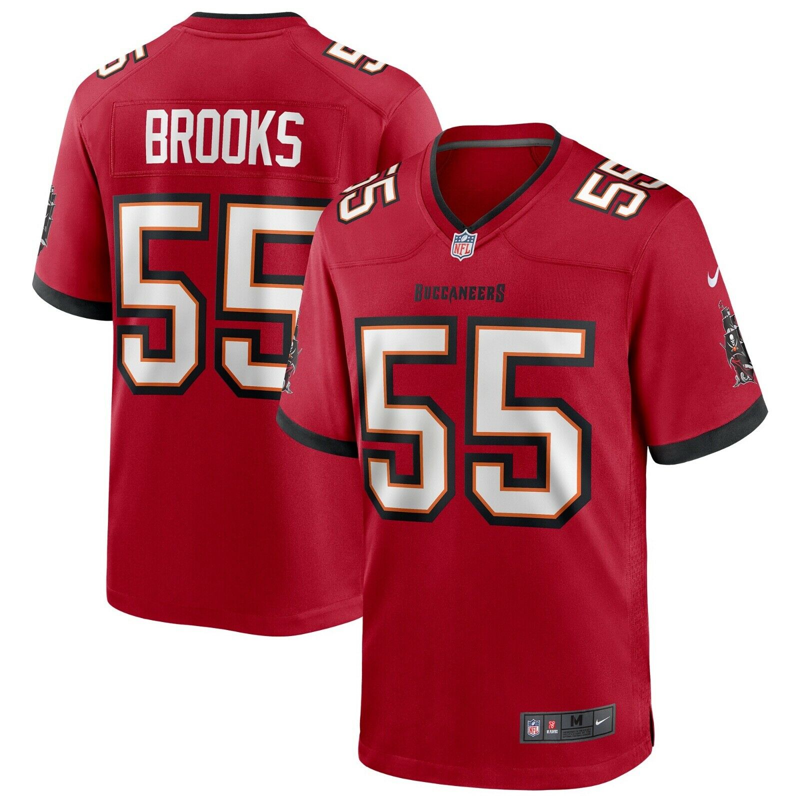 Men's Tampa Bay Buccaneers #55 Derrick Brooks Nike NFL Game Retired Player Jersey
