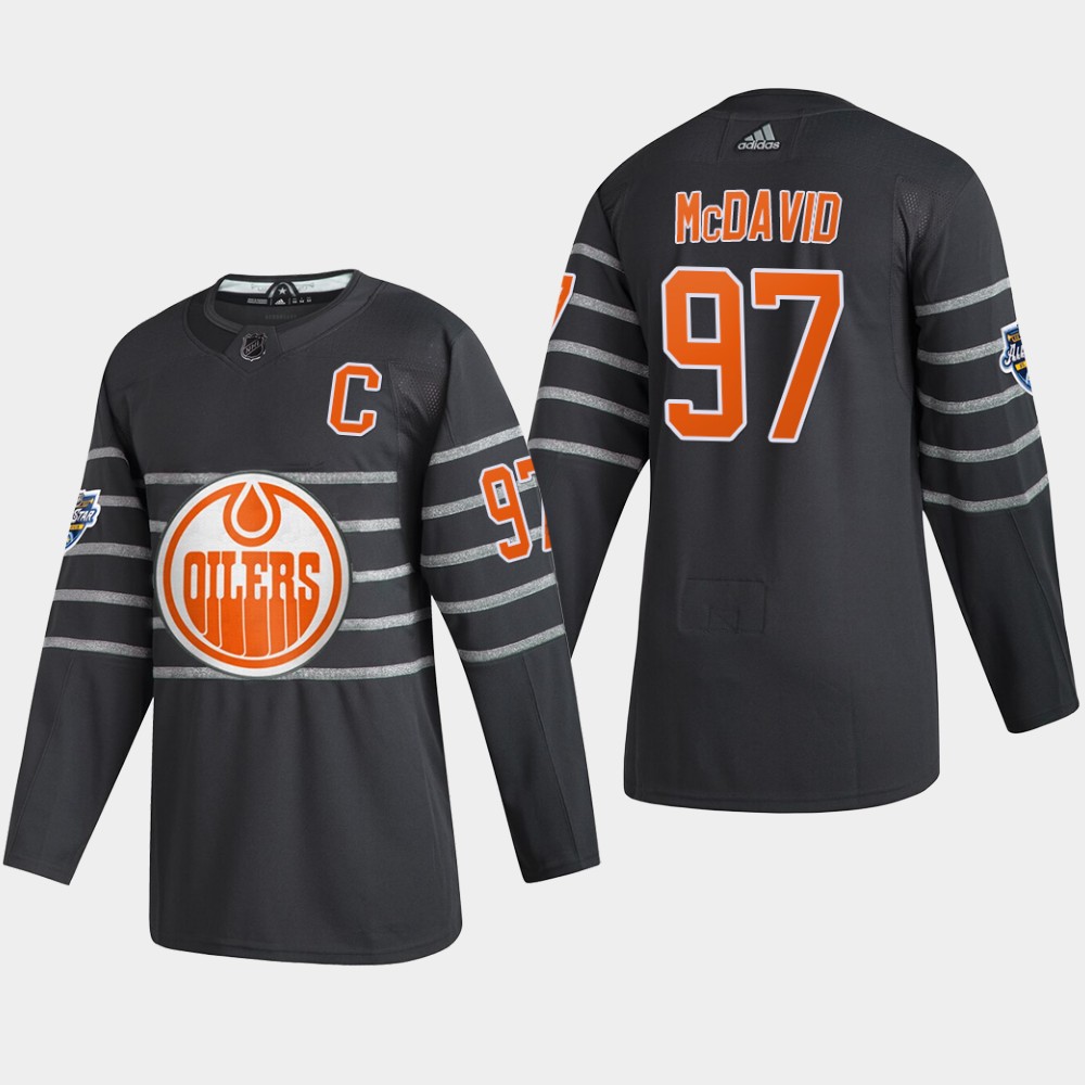 Men's Edmonton Oilers Connor McDavid #97 2020 NHL All-Star Game Gray Authentic Jersey