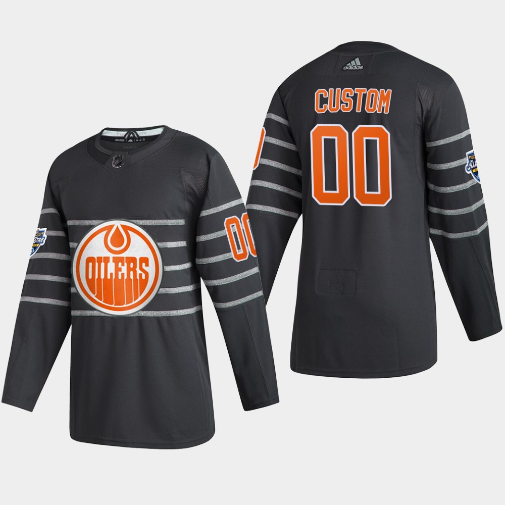 Men's Edmonton Oilers Custom adidas 2020 NHL All-Star Game Gray Authentic Jersey