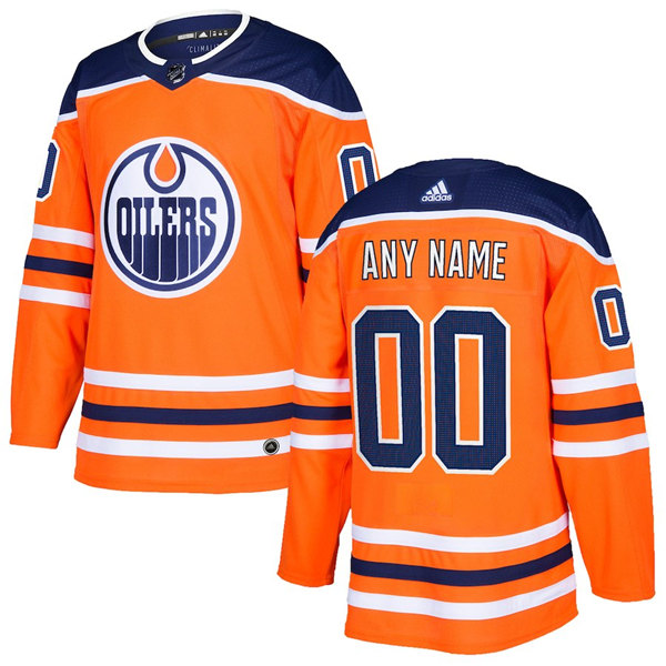 Men's Edmonton Oilers adidas Orange Authentic Custom Jersey