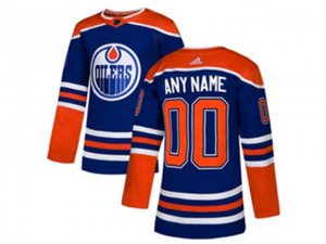 Men's Edmonton Oilers Custom adidas Royal Alternate Jersey