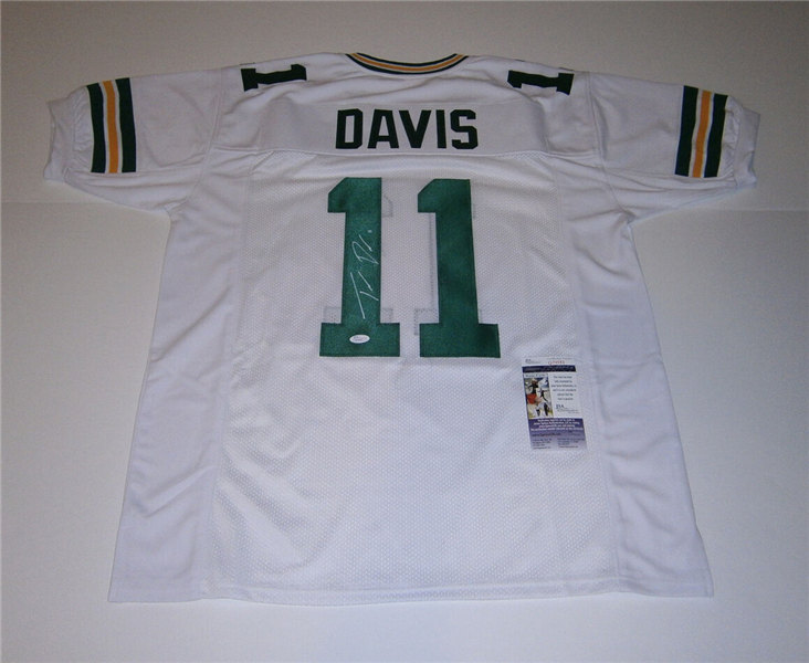 Men's Green Bay Packers #11 Trevor Davis Mitchell & Ness White Throwback Football Jersey