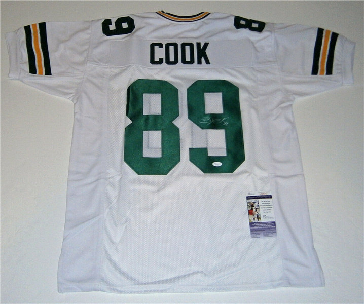 Men's Green Bay Packers #89 Jared Cook Mitchell & Ness White Throwback Football Jersey