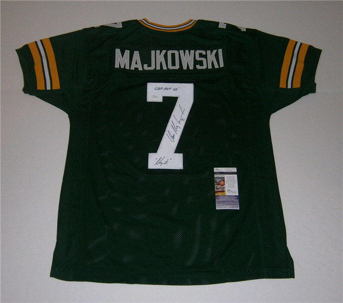 Men's Green Bay Packers #7 Don Majkowski Mitchell & Ness Green Retired Player Vintage Football Jersey