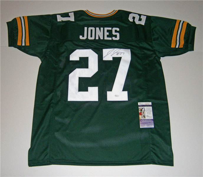 Men's Green Bay Packers #27 Josh Jones Mitchell & Ness Green Retired Player Vintage Football Jersey