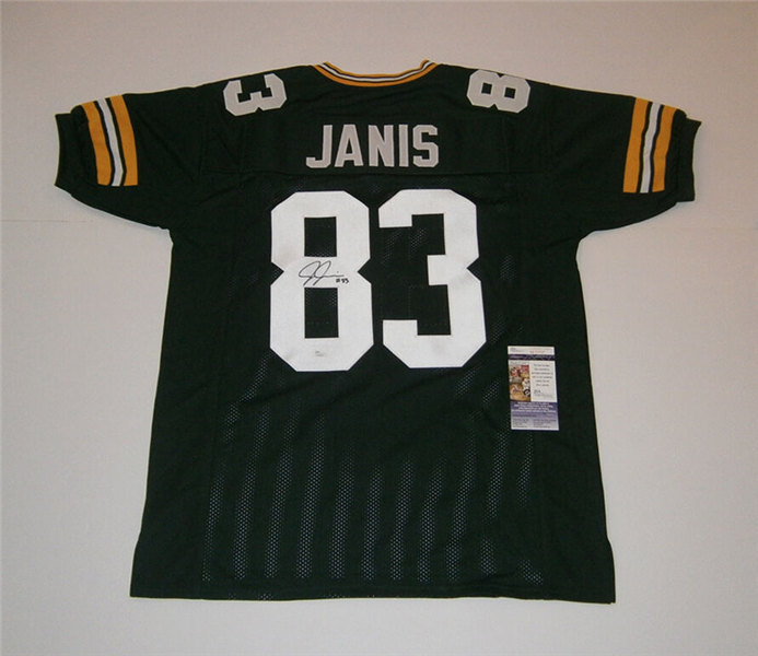 Men's Green Bay Packers #83 Jeff Janis Mitchell & Ness Green Retired Player Vintage Football Jersey