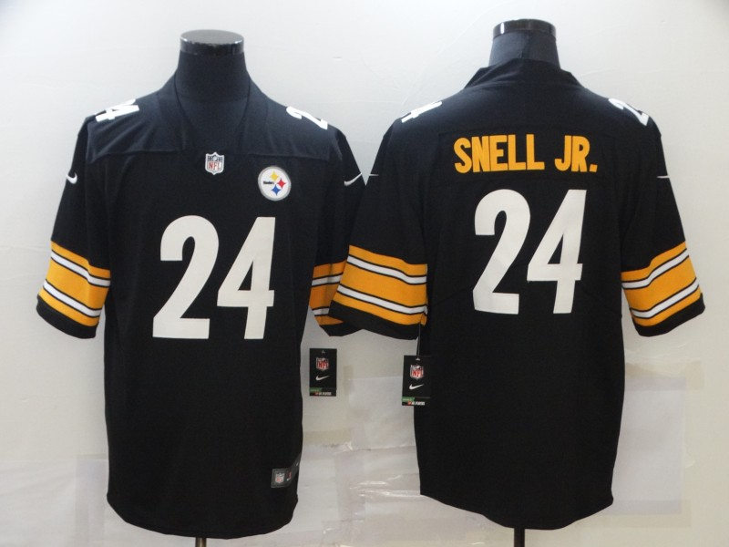 Men's Pittsburgh Steelers #24 Benny Snell Jr Nike Black Player Game Football Jersey