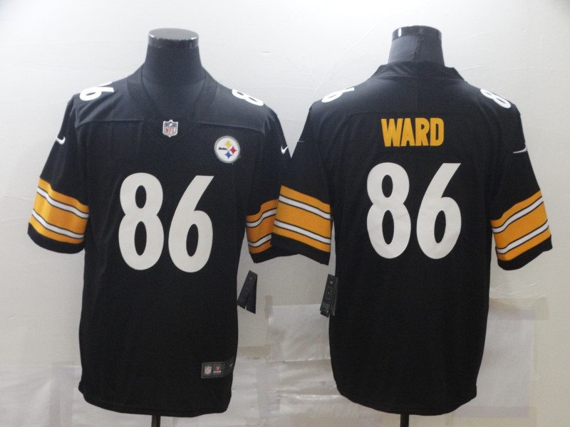 Men's Pittsburgh Steelers Retired Player #86 Hines Ward Nike Black Player Game Football Jersey