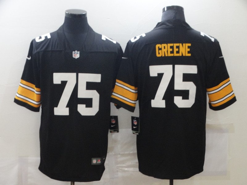 Men's Pittsburgh Steelers Retired Player #75 Joe Green Nike Black Alternate  Football Jersey