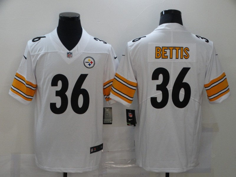 Men's Pittsburgh Steelers Retired Player #36 Jerome Bettis Nike White Game Football Jersey