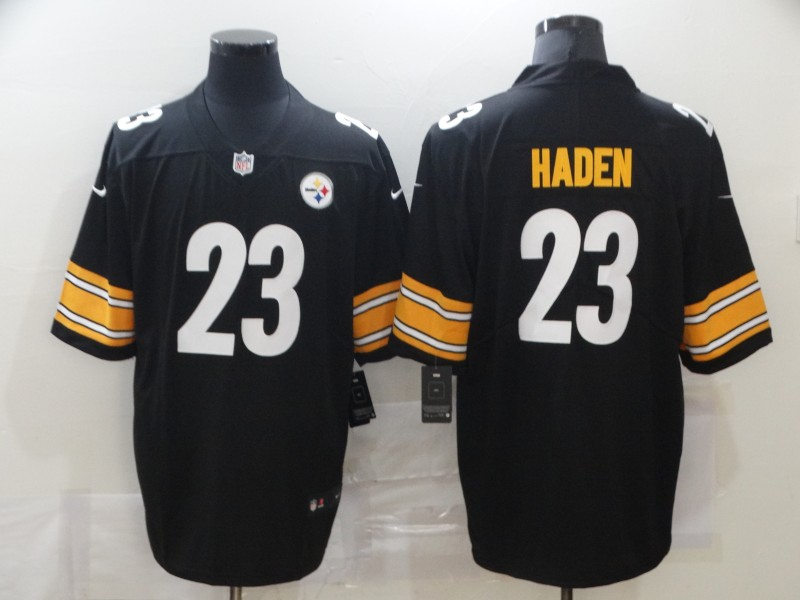 Men's Pittsburgh Steelers #23 Joe Haden Nike Black Player Game Football Jersey