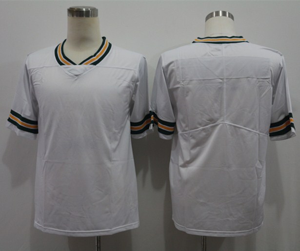 Mens Green Bay Packers Blank Nike White Team Football Jersey