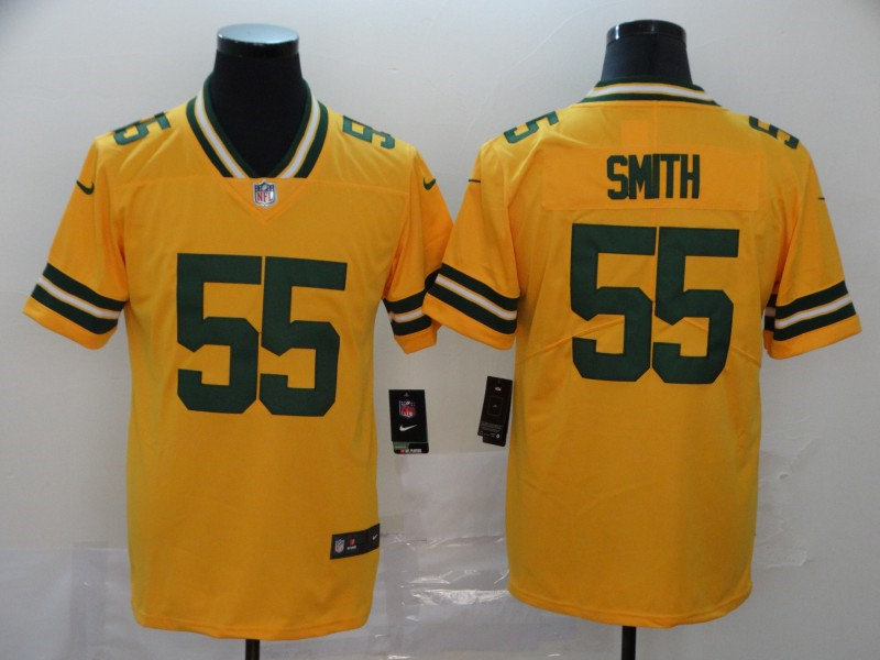 Men's Green Bay Packers #55 Za'Darius Smith Nike Gold Inverted Game Jersey