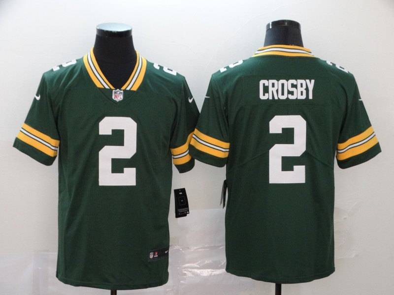Men's Green Bay Packers #2 Mason Crosby Player Nike Green Game Football Jersey
