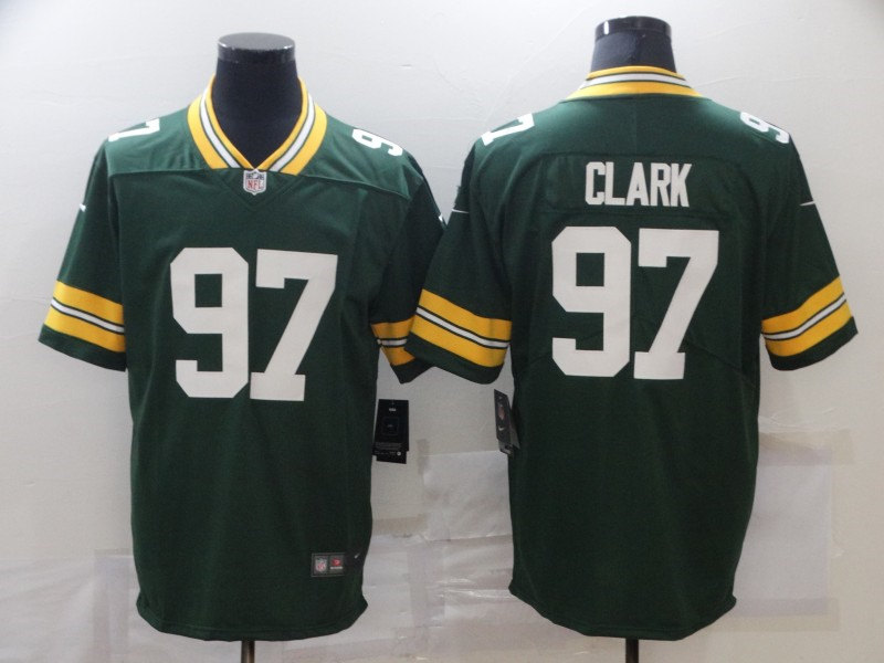 Men's Green Bay Packers #97 Kenny Clark Player Nike Green Game Football Jersey