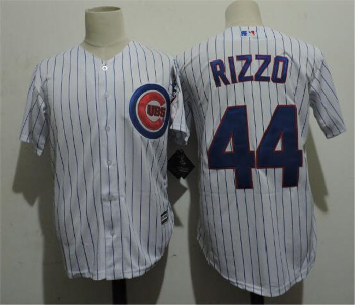 Mens Chicago Cubs #44 Anthony Rizzo Majestic White Cool Base Player Jersey