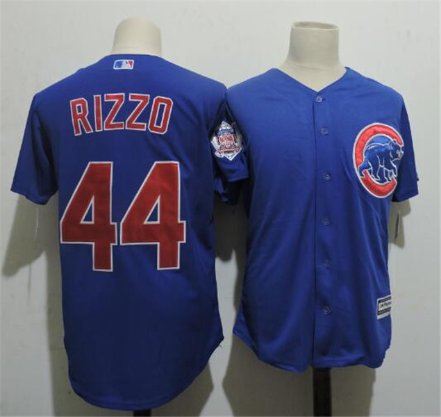 Mens Chicago Cubs #44 Anthony Rizzo Majestic Royal Cool Base Player Jersey