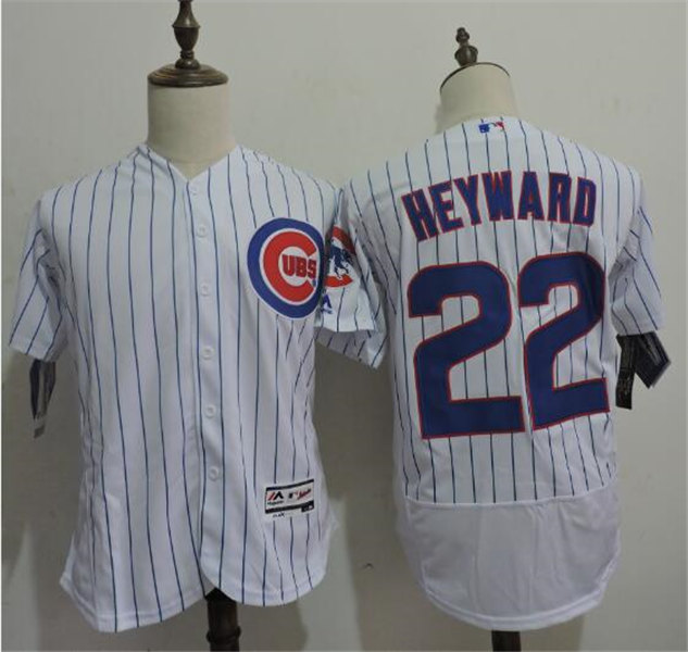 Mens Chicago Cubs #22 Jason Heyward Majestic White Flex Base Player Jersey