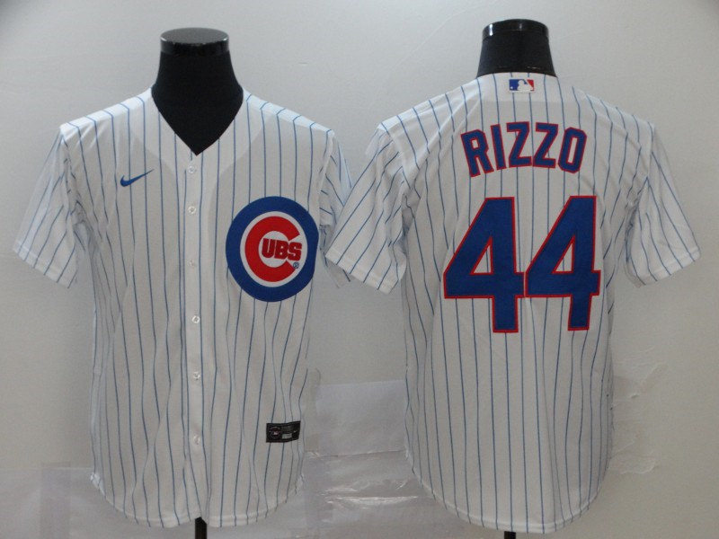 Mens Chicago Cubs #44 Anthony Rizzo Nike White Cool Base Player Baseball Jersey