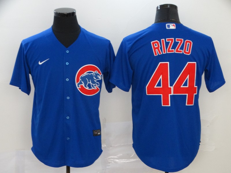 Mens Chicago Cubs #44 Anthony Rizzo Nike Royal Alternate Cool Base Player Baseball Jersey