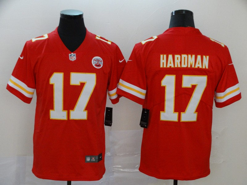 Men's Kansas City Chiefs #17 Mecole Hardman Nike Red Game Player Football Jersey 