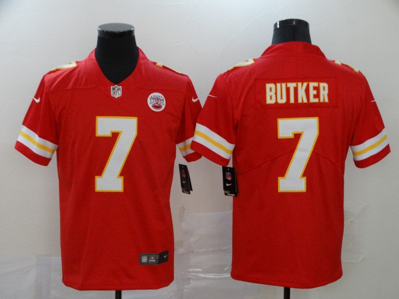 Men's Kansas City Chiefs #7 Harrison Butker Nike Red Game Player Football Jersey 