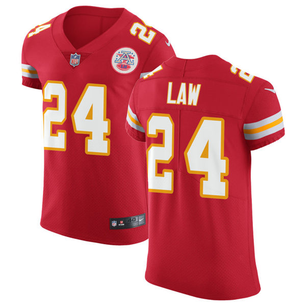 Men's Kansas City Chiefs Retired Player #24 Ty Law Nike Red Game Player Football Jersey 