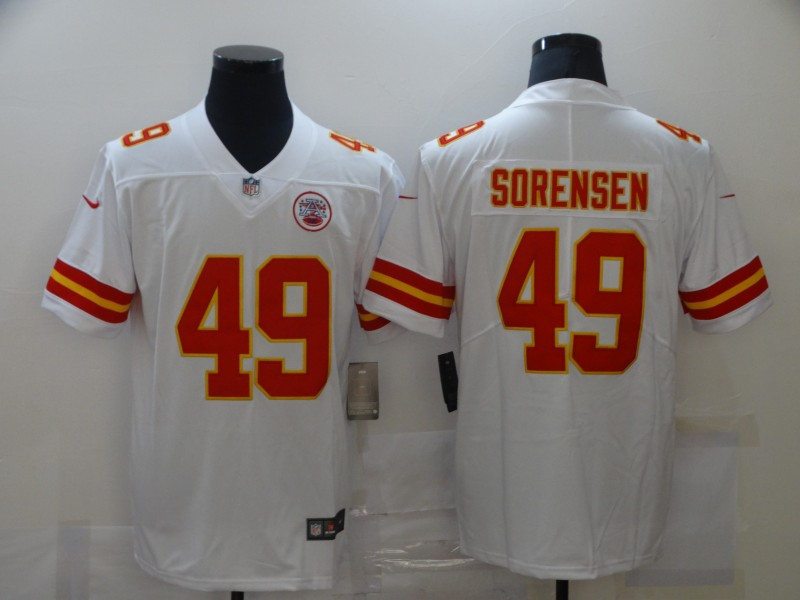 Men's Kansas City Chiefs #49 Daniel Sorensen  Nike White Game Player Football Jersey 