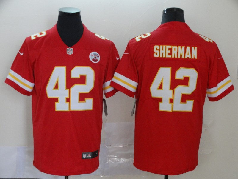 Men's Kansas City Chiefs #42  Anthony Sherman Nike Red Game Player Football Jersey 