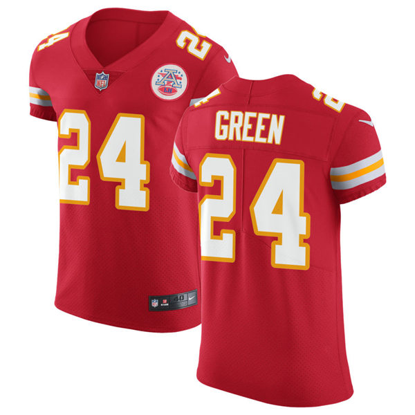 Men's Kansas City Chiefs Retired Player #24 Gary Green Nike Red Game Player Football Jersey 