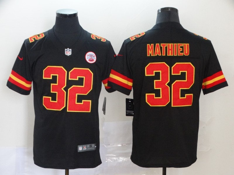Men's Kansas City Chiefs Retired Player #32 Marcus Allen Nike Black Game Fashion Jersey