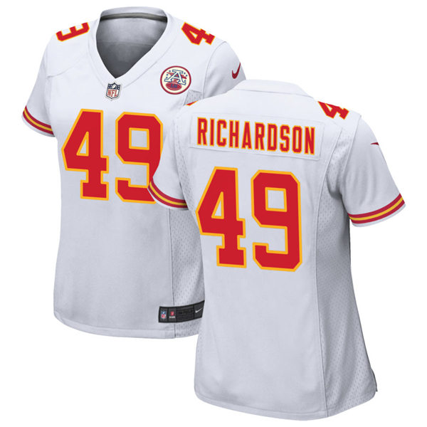 Men's Kansas City Chiefs Retired Player #49 Tony Richardson Nike White Game Player Football Jersey 