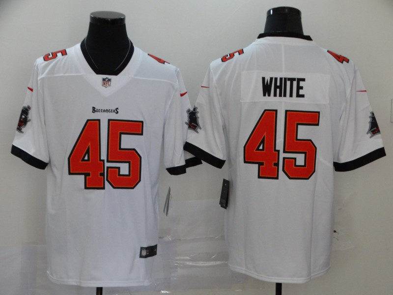 Men's Tampa Bay Buccaneers #45 Devin White Nike White Game Football Jersey
