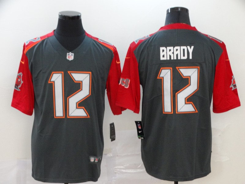 Men's Tampa Bay Buccaneers #12 Tom Brady Nike Pewter Fashion Jersey