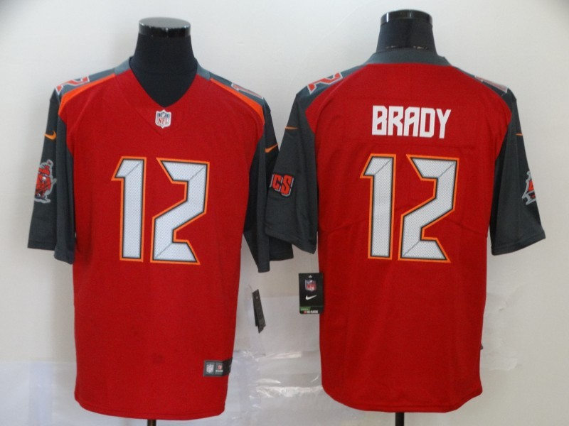 Men's Tampa Bay Buccaneers #12 Tom Brady Nike Old Red Game Football Jersey