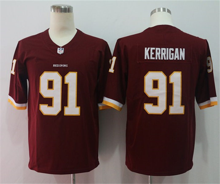 Mens Washington Football Team #91 Ryan Kerrigan Nike Burgundy Game Football Jersey
