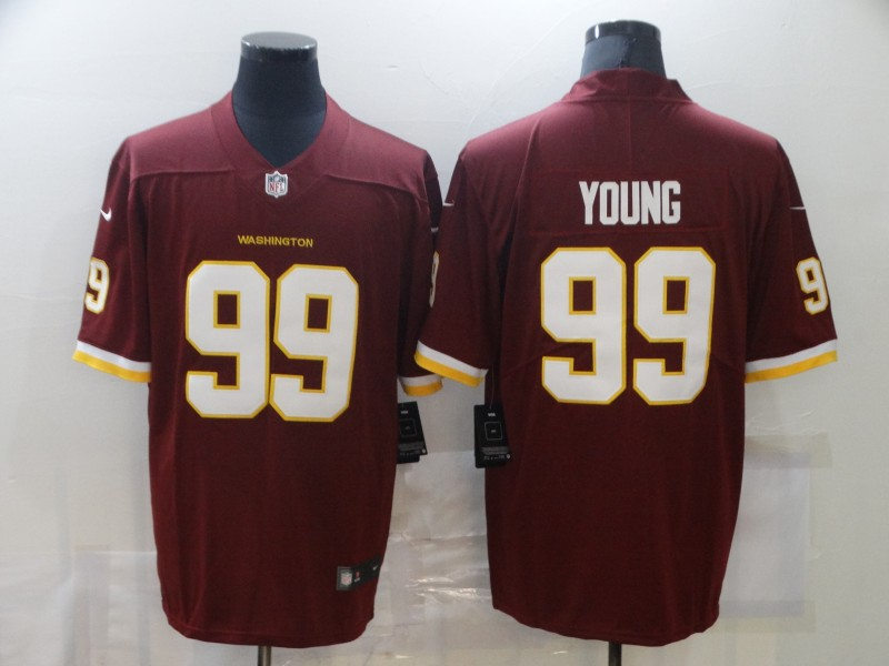 Mens Washington Football Team #99 Chase Young Nike Burgundy Game Football Jersey