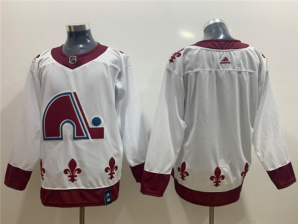 Men's Colorado Avalanche Blank White 2021 Season Reverse Retro Team Jersey