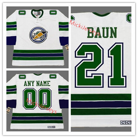 Men's OAKLAND SEALS Custom 1960's CCM Vintage Away White  CCM Throwback Vintage Hockey Jersey 