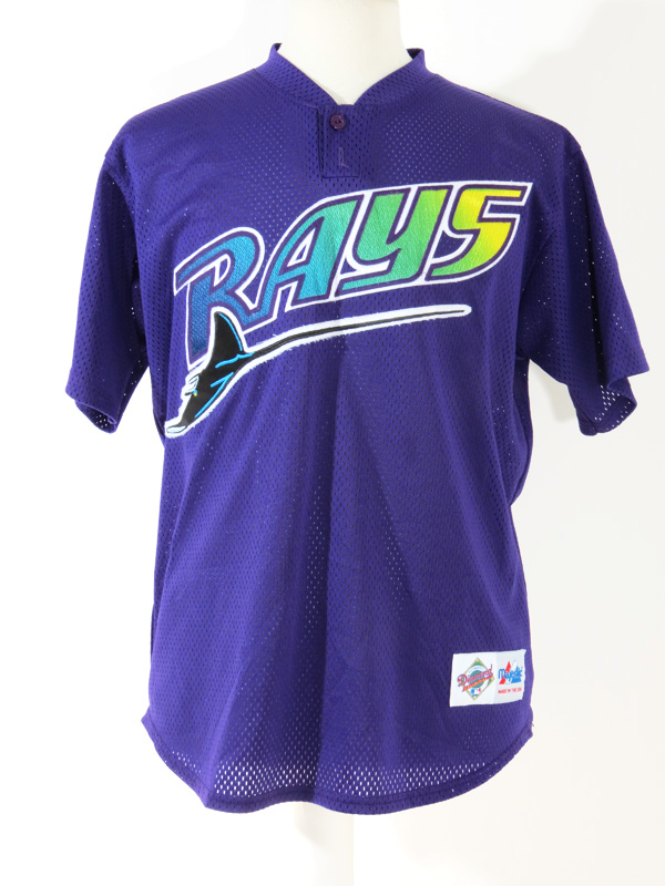 Mens Tampa Bay Devil Rays Custom Purple Cooperstown Throwback  Jersey
