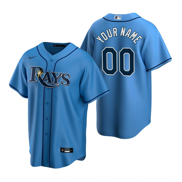 Men's Tampa Bay Rays Custom Nike Light Blue Stitched MLB Cool Base Jersey
