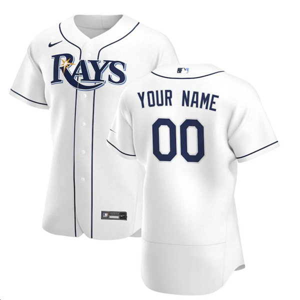 Men's Tampa Bay Rays Custom Nike White Home Flex Base Baseball Jersey