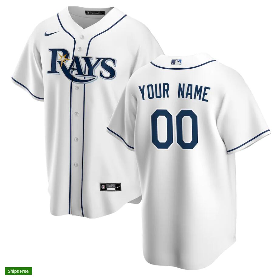 Men's Tampa Bay Rays Nike White Home Custom Jersey