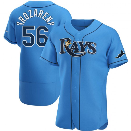 Men's Tampa Bay Rays #56 Randy Arozarena Nike Light Blue Alternate Flex Base Baseball Jersey